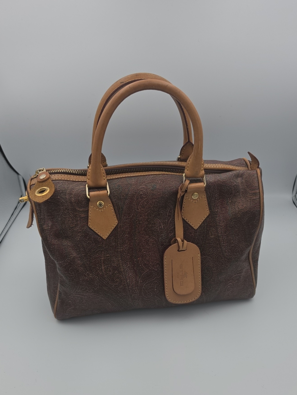 Etro Milano Arnhem Paisley & Brown Vintage Speedy 20 Small Boston Bag (EUC)✨️